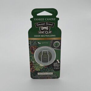 Yankee Candle Smart Scent Vent Clip Odor Neutralizing Balsam & Cedar New
